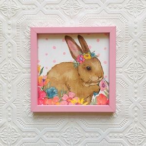 🐇 4/$20 Easter Sale! Floral Easter Bunny Decoupage Frame